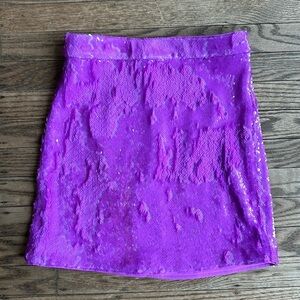 X By NBD Chiquita Skirt Purple Sequins Extra Small EUC